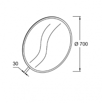 Miroir rond Apparence biseauté Ø 70 cm - JACOB DELAFON Réf. EB1438-NF