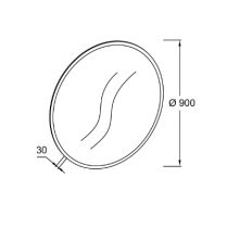 Miroir rond Apparence biseauté Ø 90cm - JACOB DELAFON Réf. EB1439-NF