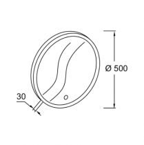 Miroir rond Apparence Ø 50cm - JACOB DELAFON Réf. EB1426-NF