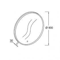 Miroir rond Apparence Ø 90cm - JACOB DELAFON Réf. EB1456-NF