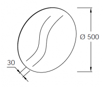 Miroir rond Candide biseauté 50cm - JACOB DELAFON Réf. EB1427-NF