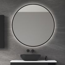 Miroir rond led Halo Ø80cm Noir mat - ROYO Réf. 128121
