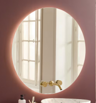 Miroir rond LED percé pour mélangeur - JACOB DELAFON Réf. EB1491-NF