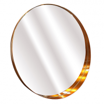 Miroir rond Ø80cm cadre métal cuivre - Cristina Ondyna Réf. MB107CU