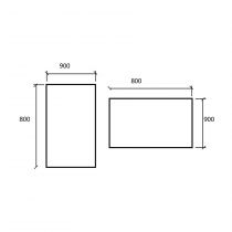 Miroir Sena 90x80cm (horizontal ou vertical) - SALGAR Réf. 16911