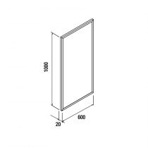 Miroir VINCI 60x100 cm Noir mat (horizontal ou vertical) - SALGAR Réf. 25640