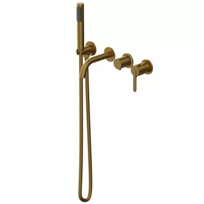 Mitigeur baignoire encastr� mural 4 trous Hana� Cuivr� bross� - O\'DESIGN R�f. HAN504CB