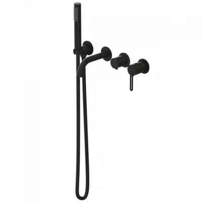 Mitigeur baignoire encastr� mural 4 trous Hana� Noir mat - O\'DESIGN R�f. HAN504NM