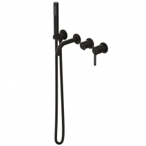 Mitigeur baignoire encastré mural 4 trous Hanaé Noir mat - O\'DESIGN Réf. HAN504NM