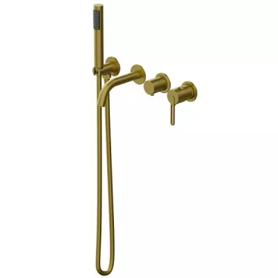 Mitigeur baignoire encastr� mural 4 trous Hana� Or bross� - O\'DESIGN R�f. HAN504OB