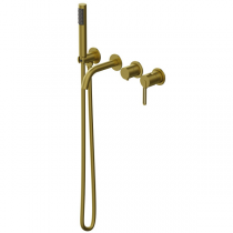 Mitigeur baignoire encastré mural 4 trous Hanaé Or brossé - O\'DESIGN Réf. HAN504OB