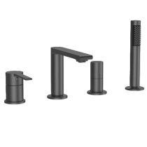 Mitigeur bain-douche encastré sur gorge 4 trous FIGARO Carbone PVD - O\'DESIGN Réf. FIG304CA