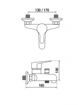 Mitigeur bain-douche First Chromé  - OZE Réf. F29