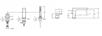 Mitigeur bain-douche Strayt 3 trous sur gorge Chromé- JACOB DELAFON Réf. E37337-CP
