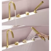 Mitigeur bain-douche sur plage 4 trous Chrome - JACOB DELAFON R&eacute;f. E39572-4-CP