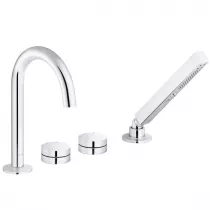 Mitigeur bain-douche sur plage 4 trous Chrome - JACOB DELAFON R&eacute;f. E39572-4-CP