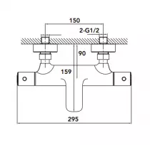 Mitigeur bain-douche thermostatique Gala Blanc mat - OZE Réf. GALA330BM