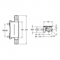 Mitigeur bain-douche thermostatique Métro Chromé - JACOB DELAFON Réf. E21768-CP