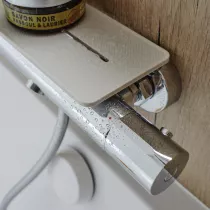 Mitigeur bain-douche thermostatique M&eacute;tro Chrom&eacute; avec tablette - JACOB DELAFON R&eacute;f. E21768-CP