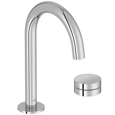 Mitigeur bec tube Grands Boulevards avec poign�e \ caresse\  Chrom� - JACOB DELAFON R�f. CE25387-SC-CP
