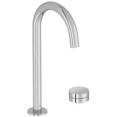Mitigeur bec tube haut Grands Boulevards avec poign�e \ caresse\  Chrom� - JACOB DELAFON R�f. CE25388-SC-CP