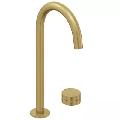 Mitigeur bec tube haut Grands Boulevards avec poign�e \ caresse\  Noir mat - JACOB DELAFON R�f. CE25388-SC-2MB