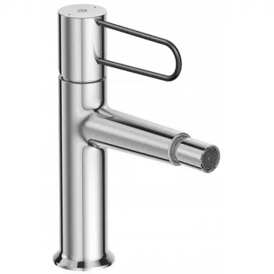Mitigeur bidet Od�on Rive-gauche Chrome / levier Noir mat - JACOB DELAFON R�f. E21033-BL-CP