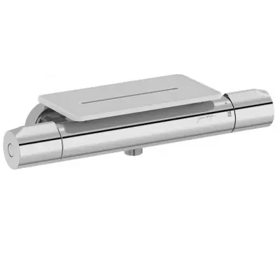 Mitigeur douche thermostatique M�tro Chrom� avec tablette - JACOB DELAFON R�f. E21767-CP