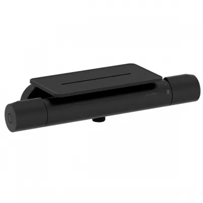 Mitigeur douche thermostatique M�tro Noir mat avec tablette - Jacob Delafon R�f. E21767-BL