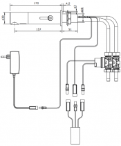 Mitigeur électronique Tube avec transformateur Chromé - SANINDUSA Réf. 531538111