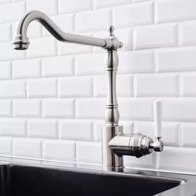 Mitigeur �vier Cl�o 1889 Inox bross� - JACOB DELAFON R�f. E24317-VS