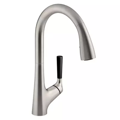 Mitigeur �vier Malleco avec douchette Inox bross� - JACOB DELAFON R�f. E562-VS