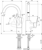 Mitigeur lavabo bec tube Ceraplan sans vidage Chromé - Ideal Standard Réf. BD234AA