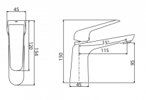 Mitigeur lavabo Cronos Chromé - O\'DESIGN Réf. CRONOS11