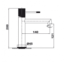 Mitigeur lavabo Drakar Carbone - O\'DESIGN Réf. DRAK11CA-CA