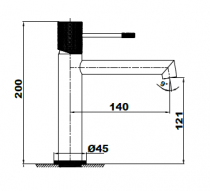 Mitigeur lavabo Drakar Cuivre brossé - O\'DESIGN Réf. DRAK11CB-CB