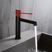 Mitigeur lavabo Drakar Noir / Rouge - O\'DESIGN Réf. DRAK11NM-R