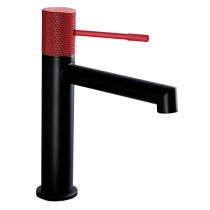 Mitigeur lavabo Drakar Noir / Rouge - O\'DESIGN Réf. DRAK11NM-R