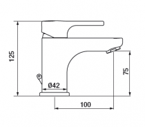 Mitigeur lavabo EcoPrime avec vidage laiton Chromé - GRB Réf. 15526150