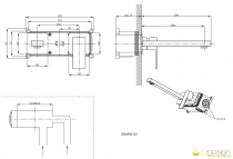 Mitigeur lavabo encastré Grafik Cuivré brossé - O\'DESIGN Réf. GRAF101CB