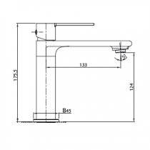 Mitigeur lavabo Figaro Carbone - O\'DESIGN Réf. FIG11CA