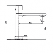 Mitigeur lavabo Figaro Carbone - O\'DESIGN Réf. FIG11CAP