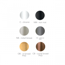 Mitigeur lavabo FIGARO progressif Carbone PVD avec vidage clic-clac - O\'DESIGN Réf. FIG11CAP