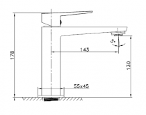 Mitigeur lavabo Grafik Chromé - O\'DESIGN Réf. GRAF11C