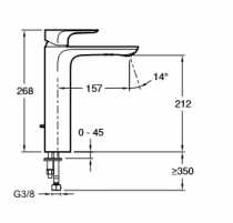 Mitigeur lavabo haut Aleo sans vidage Chrome - JACOB DELAFON Réf. E72299-4-CP