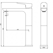 Mitigeur lavabo haut Blanc - OZE Réf. YETI11HB