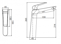 Mitigeur lavabo haut Cronos Chromé - O\'DESIGN Réf. CRONOS11H