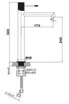 Mitigeur lavabo haut Drakar Carbone - O\'DESIGN Réf. DRAK11HCA-CA