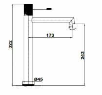 Mitigeur lavabo haut Drakar Cuivre brossé - O\'DESIGN Réf. DRAK11HCB-CB