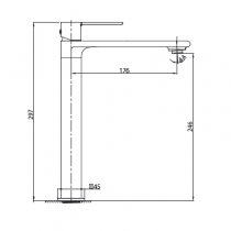 Mitigeur lavabo haut Figaro Carbone - O\'DESIGN Réf. FIG11HCA